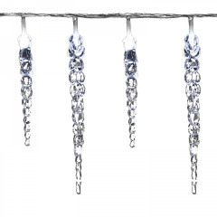 Vánoční LED řetěz rampouchy 5,5 m | studená bílá 40 LED č.1