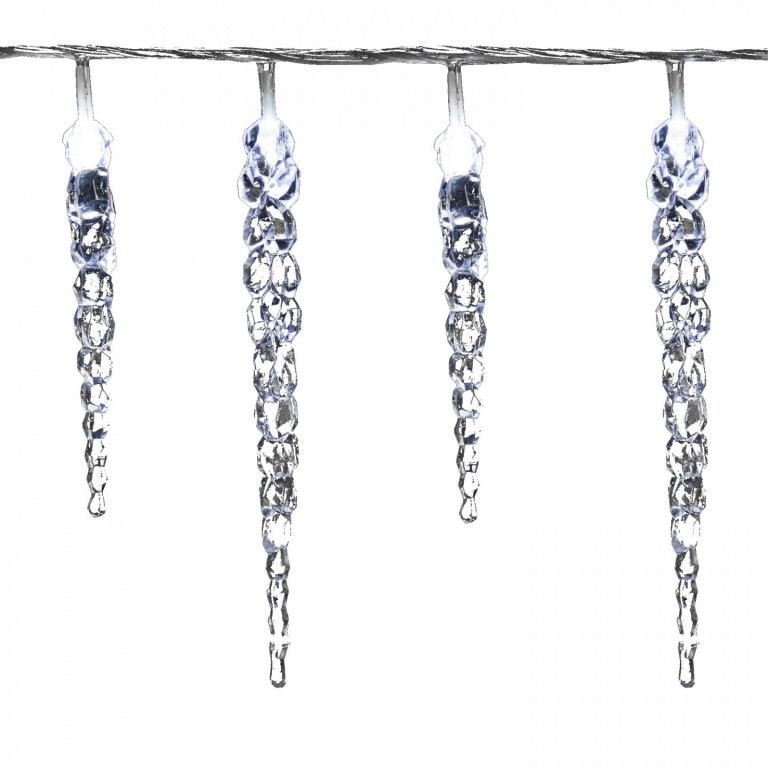 Vánoční LED řetěz rampouchy 5,5 m | studená bílá 40 LED