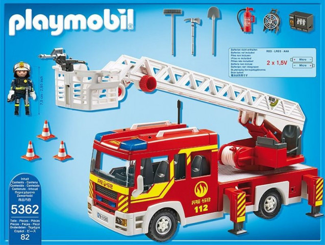 Playmobil 5362 Hasičské auto s výsuvným žebříkem a sirénou č.2