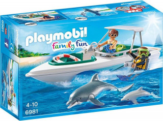 Playmobil 6981 Sportovní člun s potápěčem a delfíny č.1