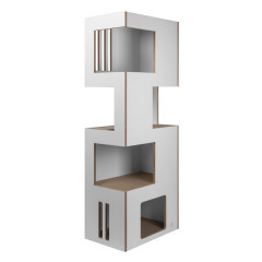 Prolézací věž pro kočky L | bílá / béžová č.1