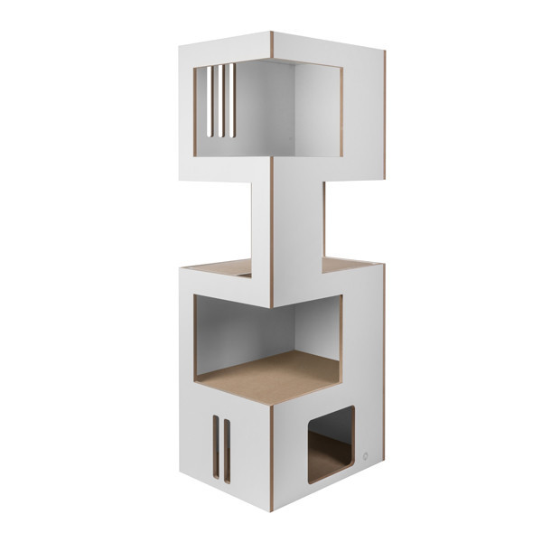 Prolézací věž pro kočky XL | bílá / béžová