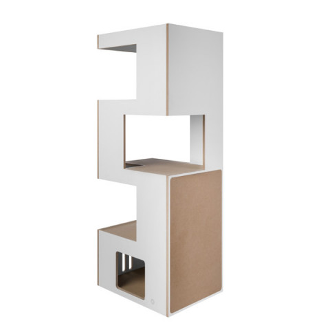 Prolézací věž pro kočky XL | bílá / béžová č.2