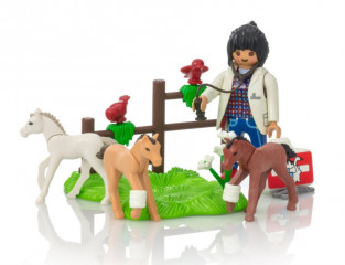 Playmobil 9207 Velikonoční vajíčko Zvěrolékařka s hříbaty č.3