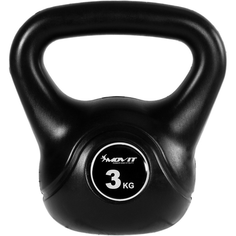 Kettlebell činka MOVIT 3 kg | černá