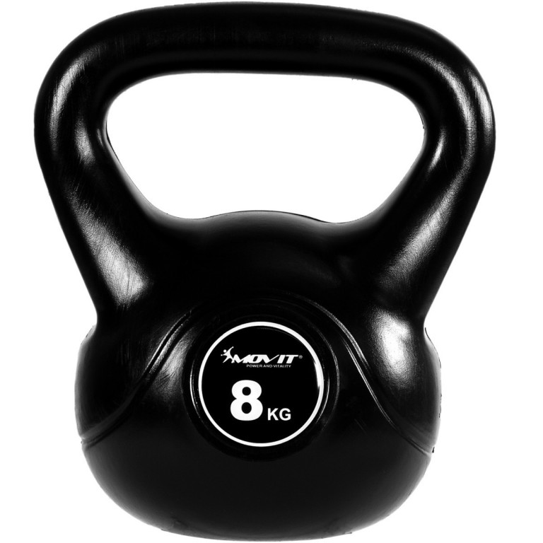 Kettlebell činka MOVIT 8 kg | černá