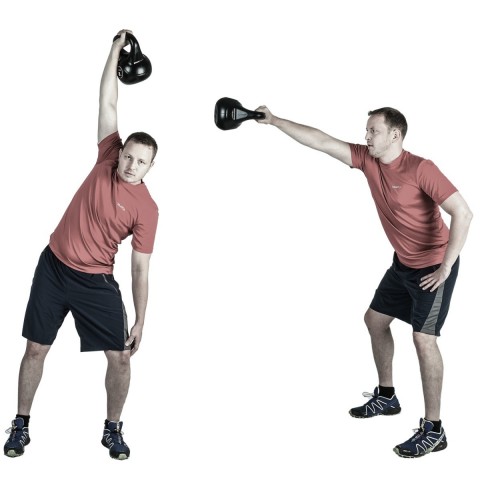 Kettlebell činka MOVIT 12 kg | černá č.7