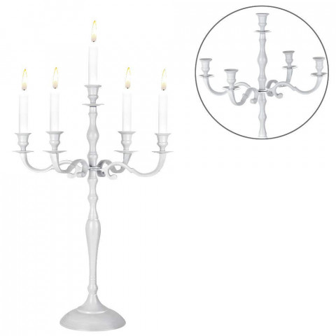 Vánoční svícen 60 cm | bílý č.2