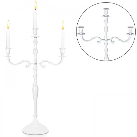 Vánoční svícen 60 cm | bílý č.3