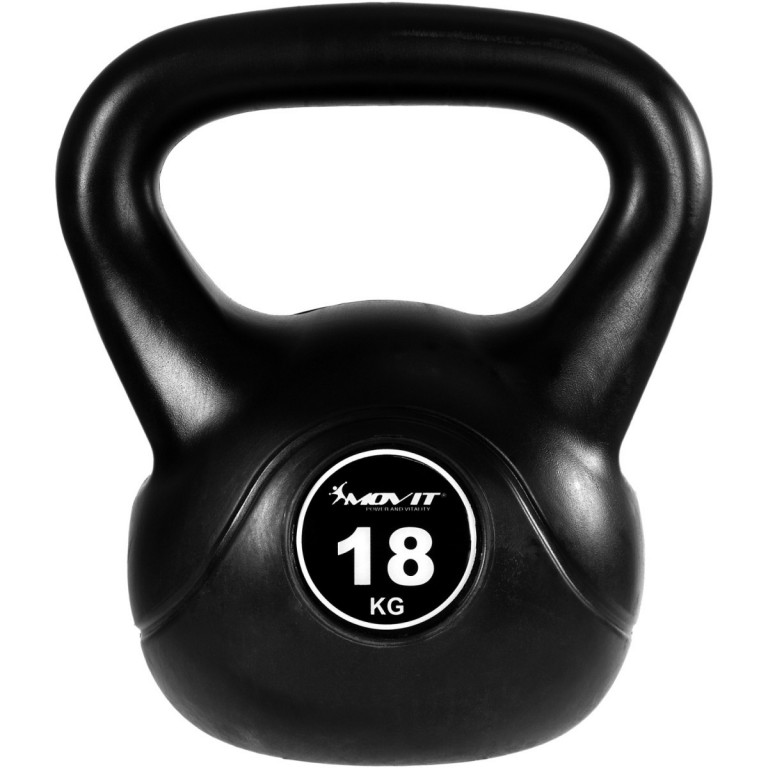 Kettlebell činka MOVIT 18 kg | černá