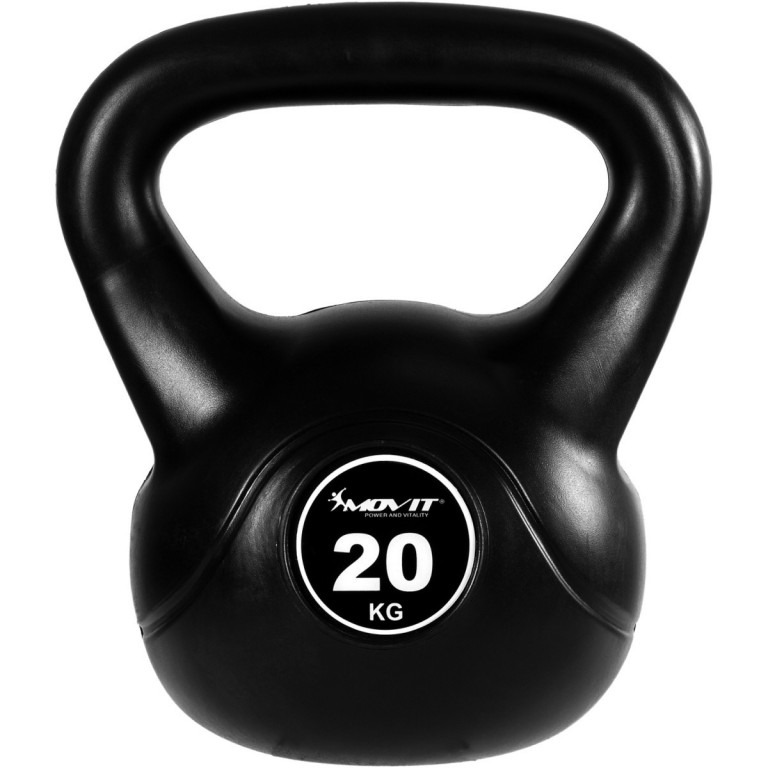 Kettlebell činka MOVIT 20 kg | černá