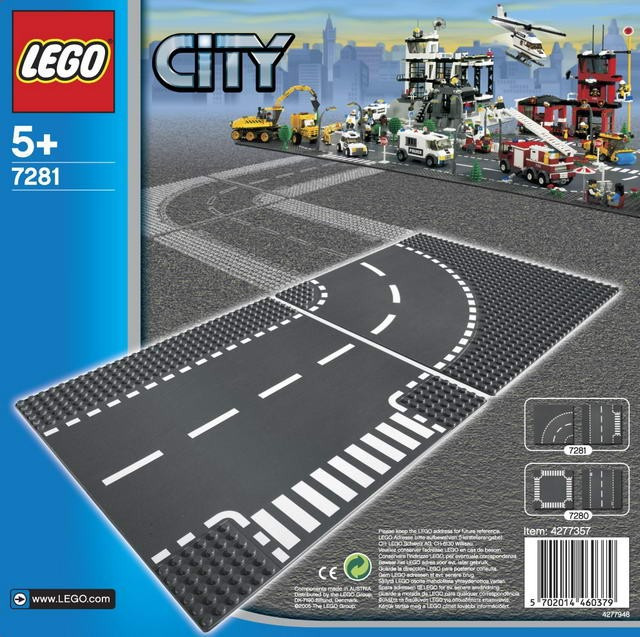 LEGO City 7281 Křižovatka ve tvaru T a zatáčky