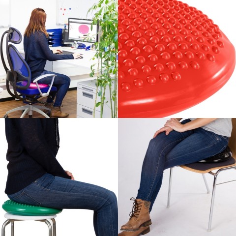 Balanční polštář na sezení MOVIT 37 cm, červený č.6