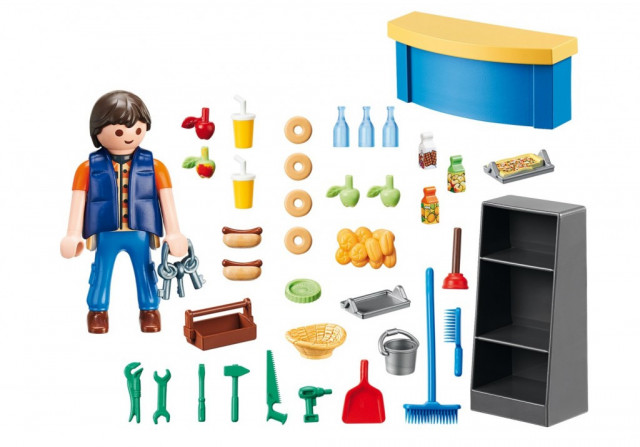 Playmobil 9457 Školník a stánek s občerstvením č.4