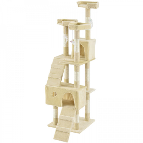 Škrabadlo pro kočky 170x62x75 cm | béžové č.2