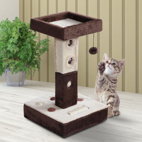 Škrabadlo pro kočky 61x35x35 cm | hnědé č.2