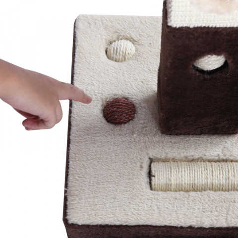 Škrabadlo pro kočky 61x35x35 cm | hnědé č.3