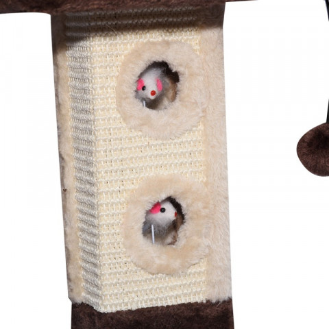 Škrabadlo pro kočky 61x35x35 cm | hnědé č.4