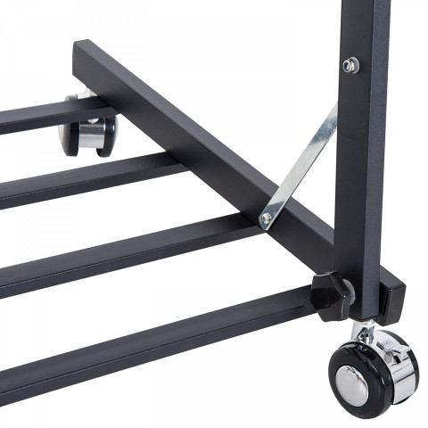 Stojan na oblečení s kolečky kovový | černý č.7