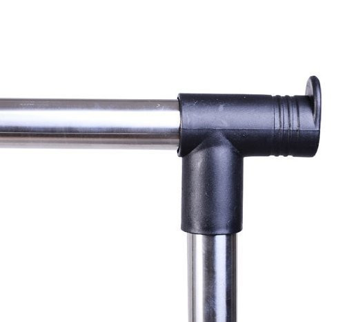 Nastavitelný stojan na oblečení s kolečky kovový | černý č.4