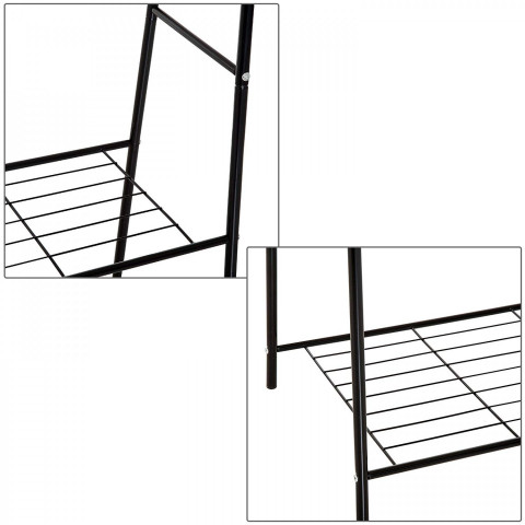Nastavitelný stojan na oblečení s kolečky kovový | černý č.5