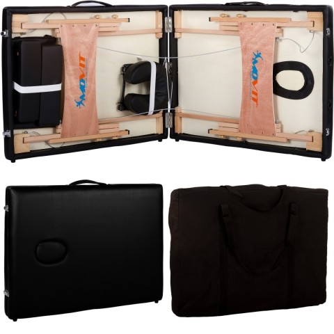 Přenosné masážní lehátko MOVIT 184 x 70 cm, černé č.5