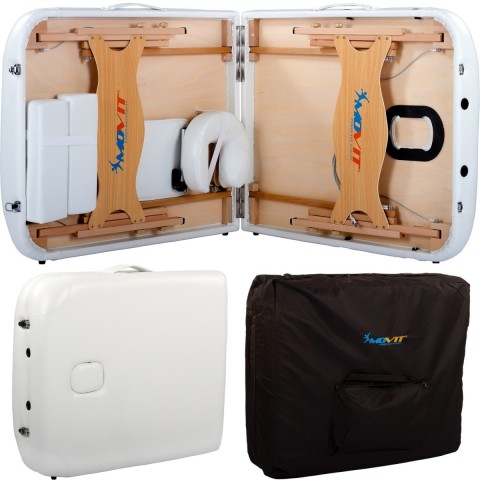 Přenosné masážní lehátko Deluxe MOVIT 185 x 80 cm, bílé č.5