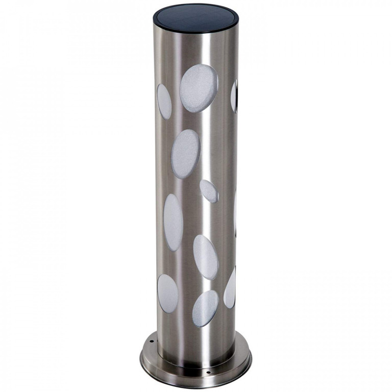 Zahradní solární lampa 12 LED | stříbrná