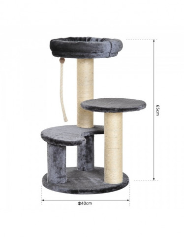 Škrabadlo pro kočky 65x40x40 cm | šedé č.5