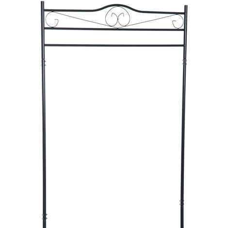 Stojan na oblečení a boty kovový 175 cm | antik černý č.3