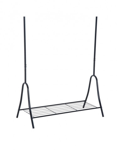 Stojan na oblečení a boty kovový 175 cm | antik černý č.4