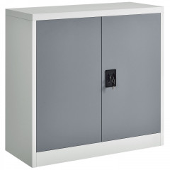 Kancelářská skříň 90 x 90 cm kovová | šedá č.1