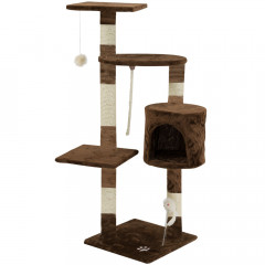 Škrabadlo pro kočky 113x75x40 cm | hnědé