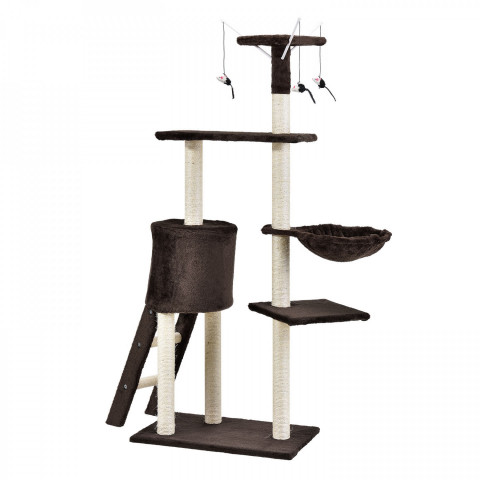 Škrabadlo pro kočky 138x55x35 cm | tmavě hnědé č.3