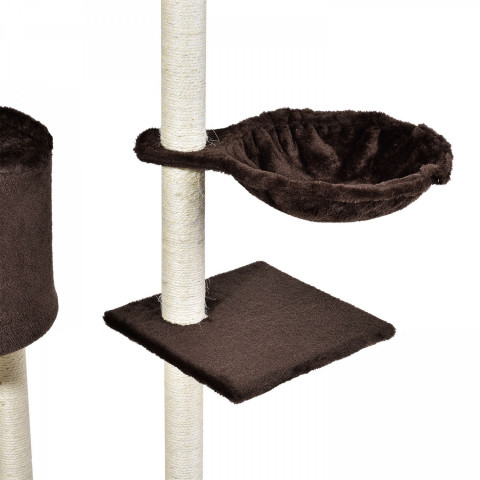 Škrabadlo pro kočky 138x55x35 cm | tmavě hnědé č.5