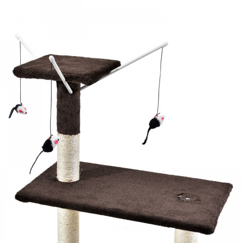 Škrabadlo pro kočky 138x55x35 cm | tmavě hnědé č.6