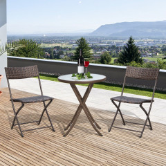 Zahradní polyratanová 3-dílná sestava | hnědá č.2