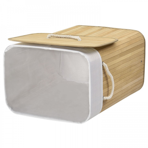 Bambusový koš na prádlo s víkem 72 L | přírodní č.5