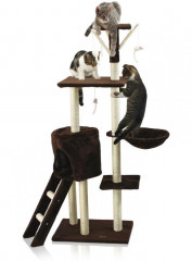 Škrabadlo pro kočky 138x55x35 cm | tmavě hnědé č.1