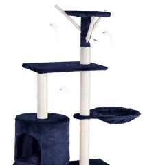 Škrabadlo pro kočky 138x55x35 cm | tmavě modré č.2