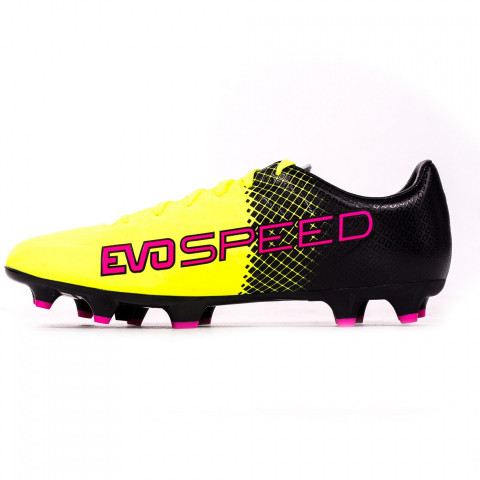 Kopačky lisovky Puma evoSPEED 4.5 Triky FG 10359201 |černá-žlutá-růžová| velikost 42,5 (US 9,5 / UK 8,5) č.3