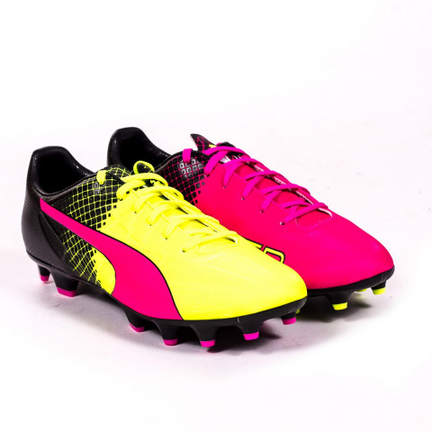 Kopačky lisovky Puma evoSPEED 4.5 Triky FG 10359201 |černá-žlutá-růžová| velikost 42,5 (US 9,5 / UK 8,5) č.4