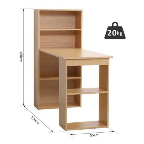 Psací stůl s úložným prostorem | hnědý č.3
