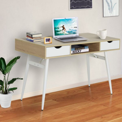 Pracovní stolek Lima 120 x 60 x 76 cm | dub + bílý č.3