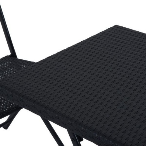 Zahradní polyratanová 3-dílná sestava | černá č.6