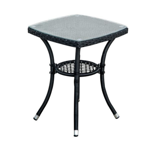 Zahradní polyratanová 3-dílná sestava s polštáři Arlene | černá č.6