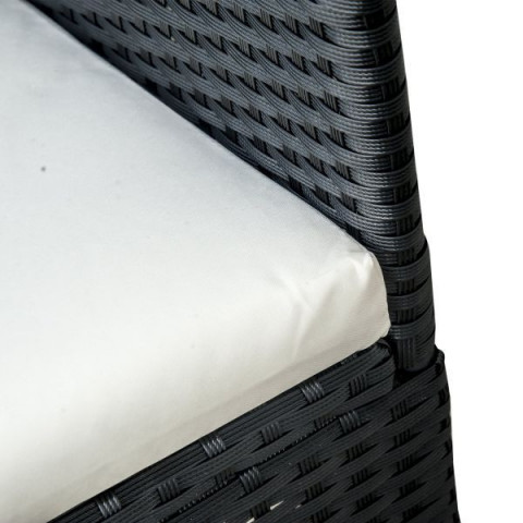 Zahradní polyratanová 3-dílná sestava s polštáři Arlene | černá č.5