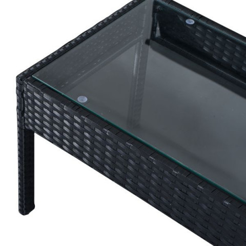 Zahradní polyratanová sestava s polštáři | černá č.9