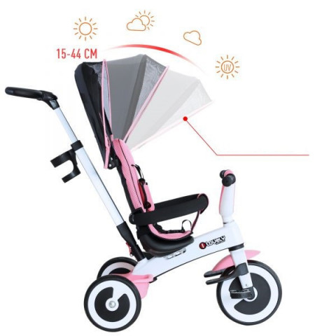 Dětská tříkolka 4 v 1 Pinkie | růžová č.5