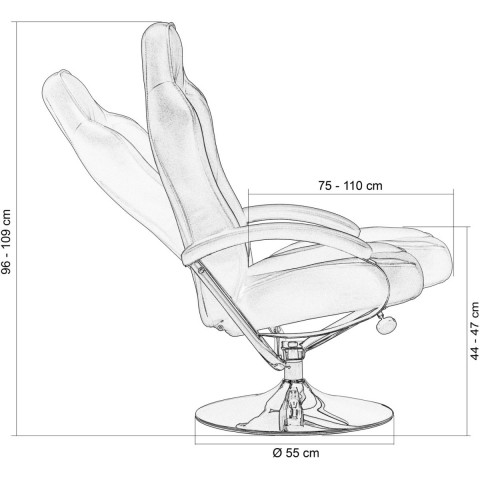 Kancelářská židle GT Relax Racer s podnožkou | černá č.5